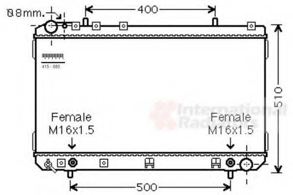 VAN WEZEL 81002108 Радіатор, охолодження двигуна