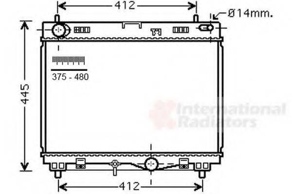 VAN WEZEL 53002500 Радіатор, охолодження двигуна