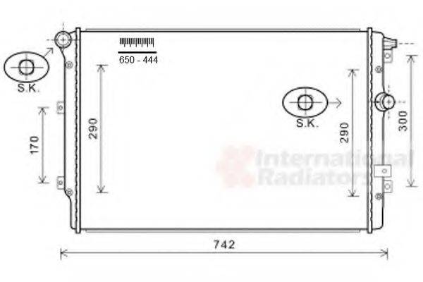 VAN WEZEL 58002324 Радіатор, охолодження двигуна