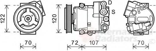 VAN WEZEL 3700K595 Компресор, кондиціонер