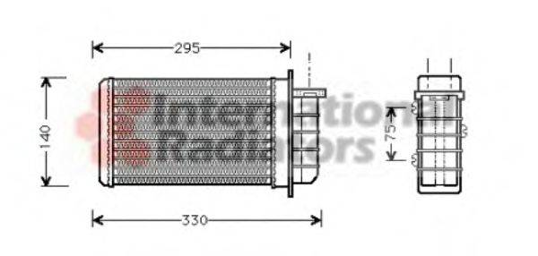 VAN WEZEL 17006191 Теплообмінник, опалення салону