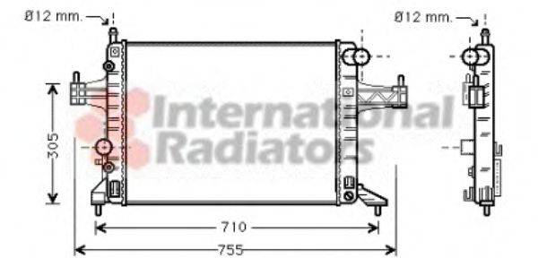 VAN WEZEL 37002308 Радіатор, охолодження двигуна