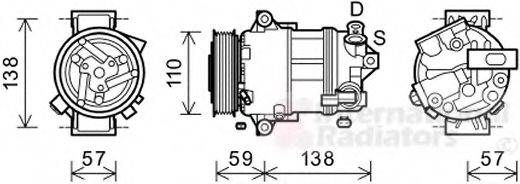 VAN WEZEL 0100K133 Компресор, кондиціонер