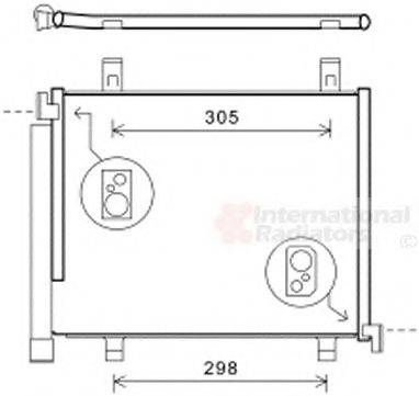 VAN WEZEL 58005327 Конденсатор, кондиціонер