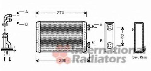 VAN WEZEL 06006173 Теплообмінник, опалення салону