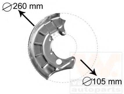 VAN WEZEL 5880372 Відбивач, диск гальмівного механізму