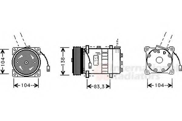 VAN WEZEL 0100K014 Компресор, кондиціонер