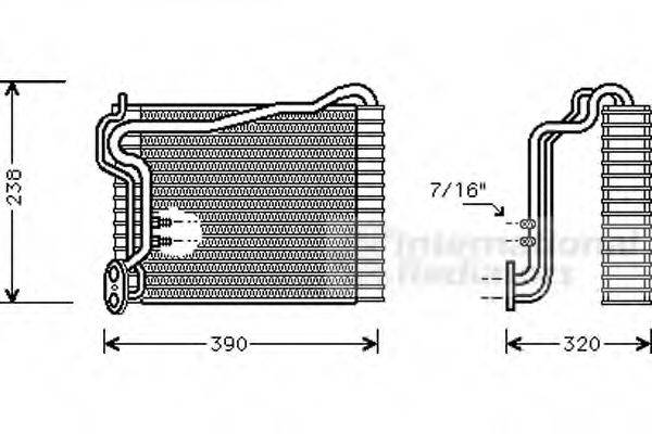 VAN WEZEL 0300V145 Випарник, кондиціонер