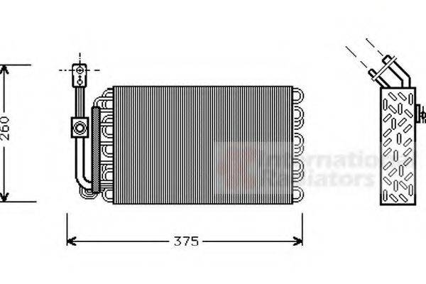 VAN WEZEL 0600V002 Випарник, кондиціонер