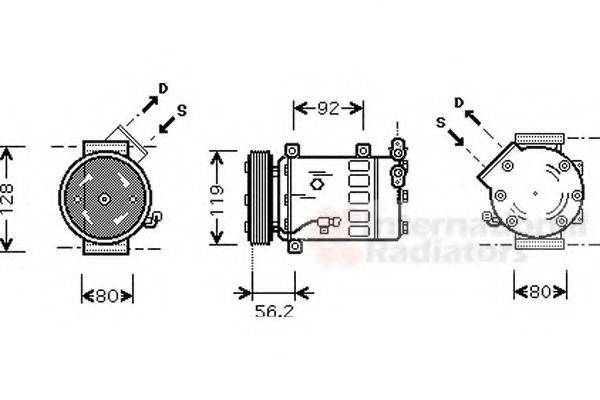 VAN WEZEL 0900K061 Компресор, кондиціонер