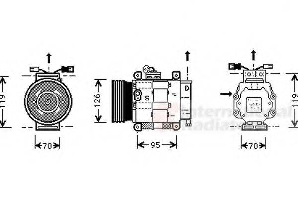 VAN WEZEL 1700K048 Компресор, кондиціонер