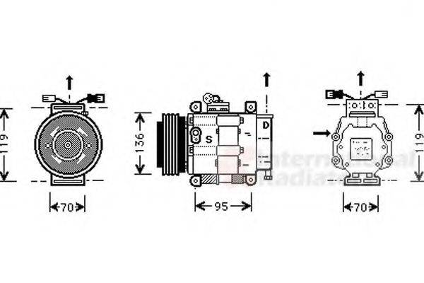 VAN WEZEL 1700K049 Компресор, кондиціонер