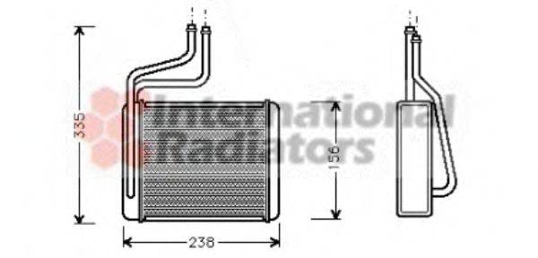 VAN WEZEL 18006286 Теплообмінник, опалення салону