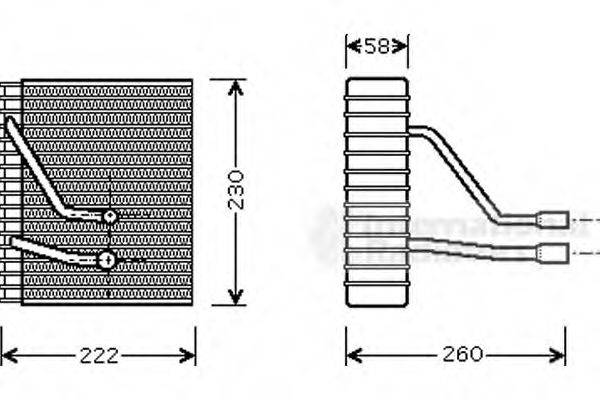 VAN WEZEL 1800V330 Випарник, кондиціонер