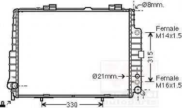 VAN WEZEL 30002304 Радіатор, охолодження двигуна