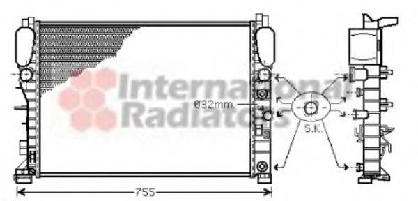 VAN WEZEL 30002342 Радіатор, охолодження двигуна