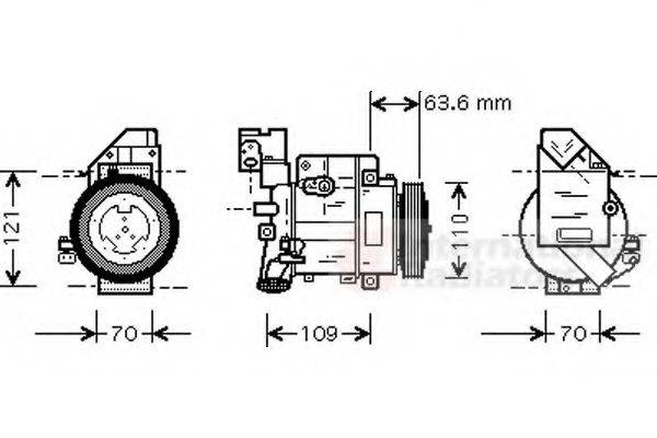 VAN WEZEL 3000K075 Компресор, кондиціонер