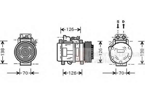 VAN WEZEL 3000K084 Компресор, кондиціонер