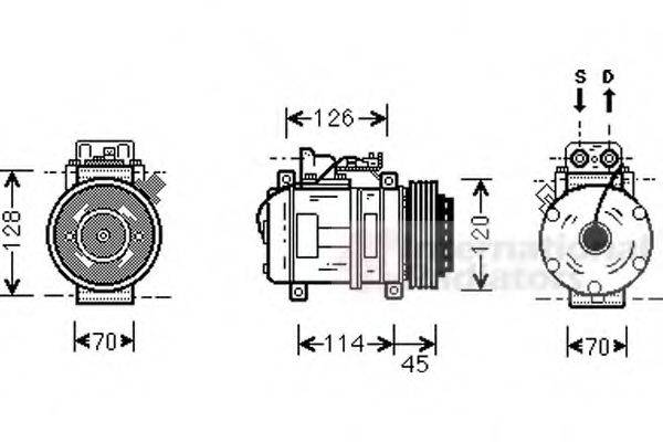 VAN WEZEL 3000K278 Компресор, кондиціонер