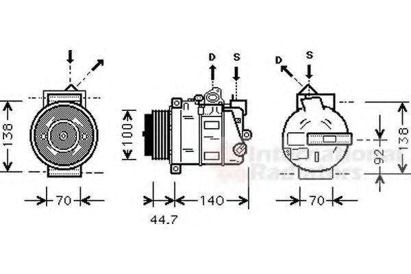 VAN WEZEL 3000K351 Компресор, кондиціонер