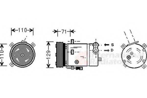 VAN WEZEL 3700K276 Компресор, кондиціонер