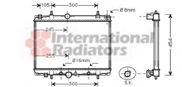 VAN WEZEL 40002201 Радіатор, охолодження двигуна