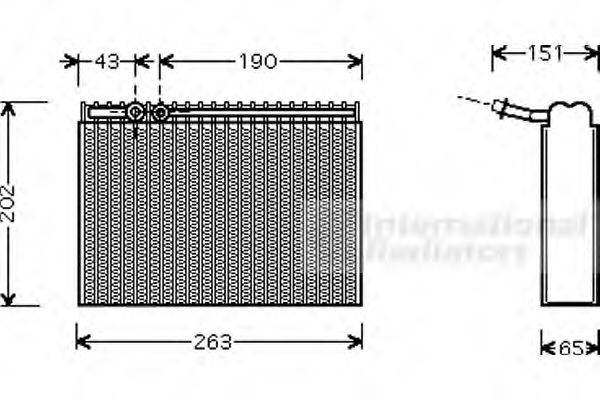 VAN WEZEL 4000V062 Випарник, кондиціонер