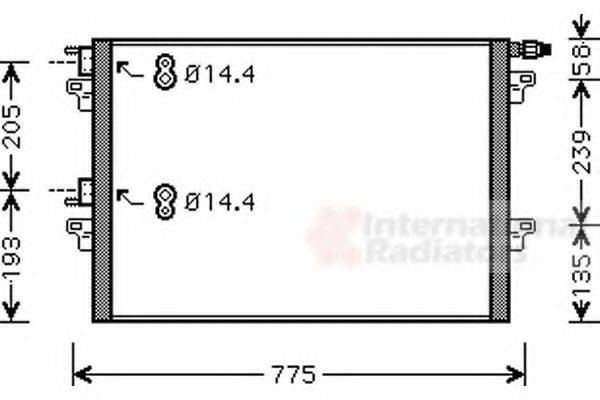 VAN WEZEL 43005297 Конденсатор, кондиціонер