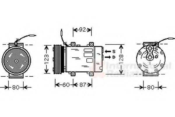 VAN WEZEL 4300K075 Компресор, кондиціонер