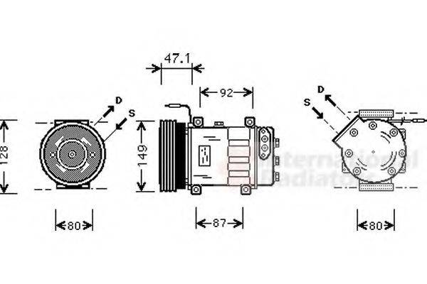 VAN WEZEL 4300K106 Компресор, кондиціонер