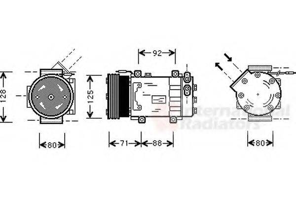 VAN WEZEL 4300K127 Компресор, кондиціонер