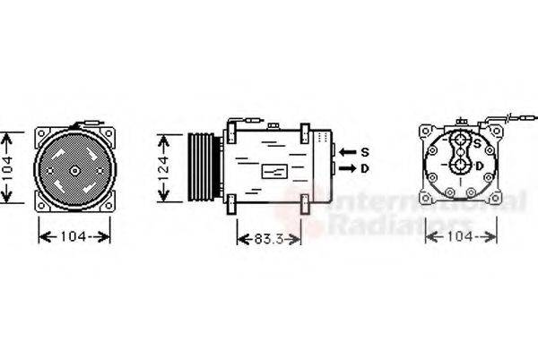 VAN WEZEL 4300K244 Компресор, кондиціонер