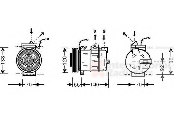 VAN WEZEL 7400K040 Компресор, кондиціонер