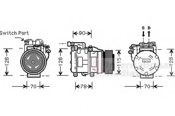 VAN WEZEL 7700K030 Компресор, кондиціонер