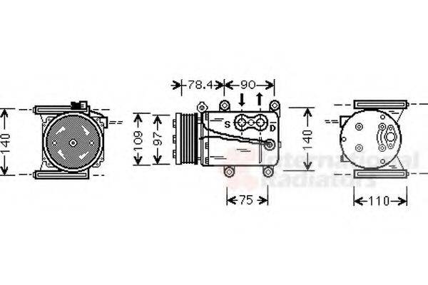 VAN WEZEL 7700K034 Компресор, кондиціонер