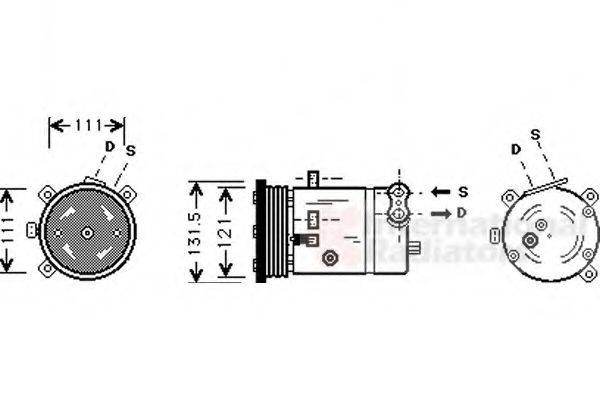 VAN WEZEL 8100K038 Компресор, кондиціонер