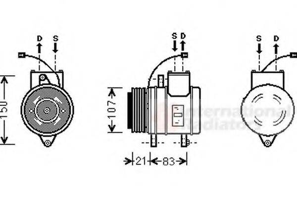 VAN WEZEL 8100K041 Компресор, кондиціонер