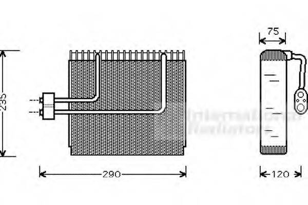 VAN WEZEL 8200V002 Випарник, кондиціонер