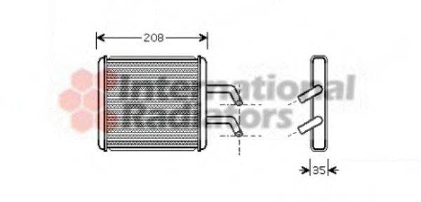 VAN WEZEL 83006045 Теплообмінник, опалення салону