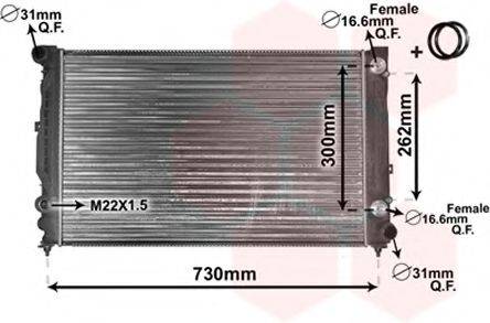 VAN WEZEL 03002125 Радіатор, охолодження двигуна