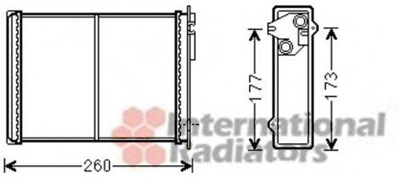 VAN WEZEL 09006260 Теплообмінник, опалення салону