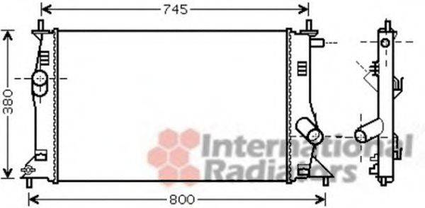 VAN WEZEL 27002183 Радіатор, охолодження двигуна