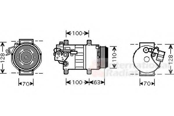 VAN WEZEL 3000K434 Компресор, кондиціонер