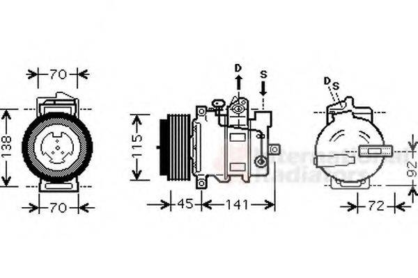 VAN WEZEL 3000K439 Компресор, кондиціонер