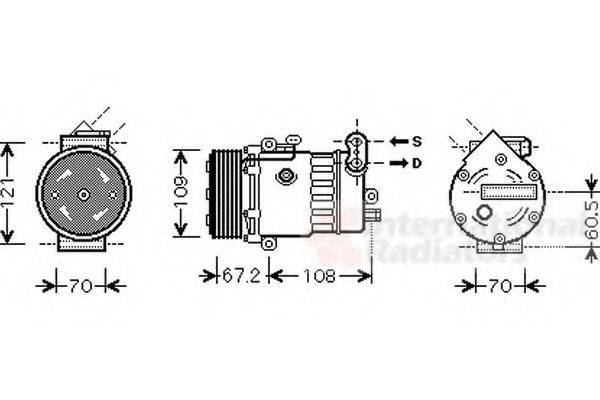 VAN WEZEL 3700K483 Компресор, кондиціонер