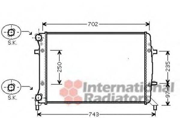 VAN WEZEL 58002272 Радіатор, охолодження двигуна