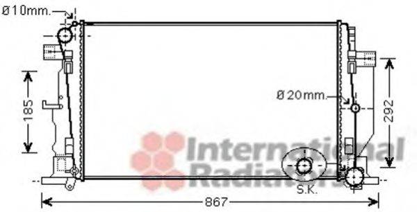 VAN WEZEL 58002279 Радіатор, охолодження двигуна