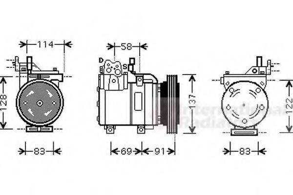 VAN WEZEL 8200K199 Компресор, кондиціонер