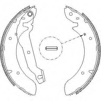 WOKING Z405400 Комплект гальмівних колодок