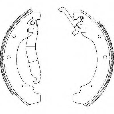 WOKING Z412000 Комплект гальмівних колодок